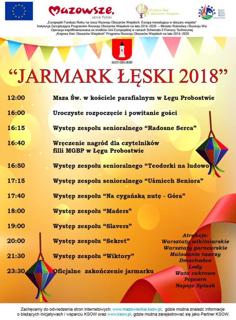 Plakat Jarmark Łęski 2018